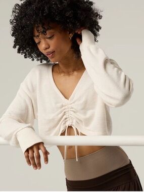 Offline by Aerie Keep it 100 Terry Cropped Sweatshirt Small S